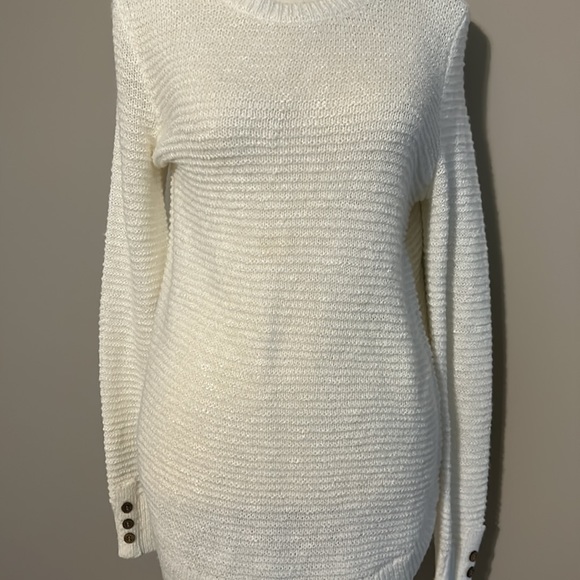 Maurices XS Cream Soft White Knit Tunic Sweater - Picture 2 of 5